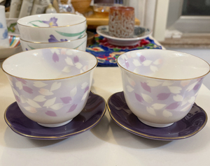 日本 进口 中古 回流 瓷器 宇野千代 八角杯 茶杯 弥生窑