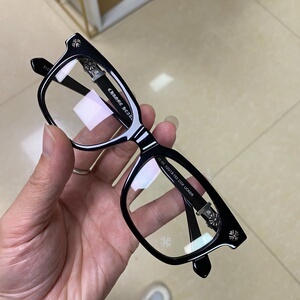 经典款 复古潮克罗心眼镜 明星同款十字大花黑