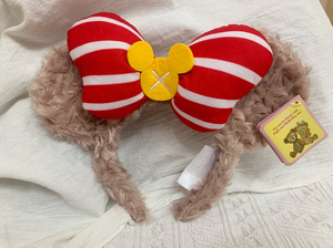 00复真捷淘宝达菲熊雪莉玫毛绒耳朵造型头箍发饰束