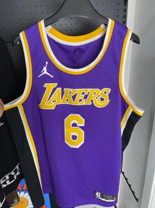 勒布朗詹姆斯湖人队6号紫色nba球衣 xl 99新