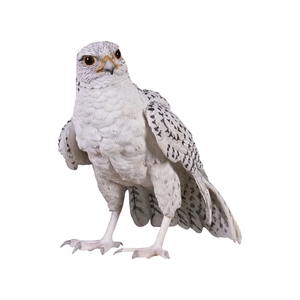 73非现货  1/3 白玉爪海东青动物模型国潮创意摆件