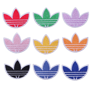 买就送】潮牌三叶草花型电脑刺绣补丁贴布贴t恤外套牛仔装