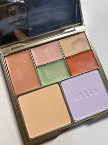 stila七色遮瑕盘多功能面部遮瑕膏盖斑点痘印修容高光粉饼1