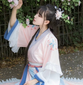 【出/换】xd价梨花渡 绝版晋制汉服翎长歌l码三件套,4.