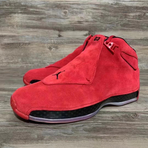air jordan 18 aj18 大红 公牛 翻毛皮