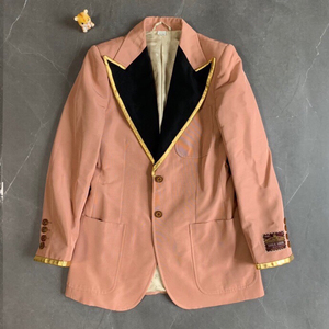 gucci 古驰新款女士拼色金边西服时尚外套