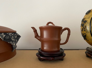 张丽妹紫泥竹节紫砂壶,无滤镜,好泥料一眼便知