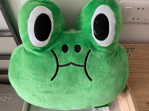 line friends系列 蛙里奥抱枕,中型.青蛙靠枕抱枕