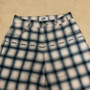 eytys格子裤绿色格子jennie同款格纹裤子高腰长裤休闲