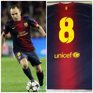 m码 巴萨主场队服 12-13赛季巴塞罗那1213赛季主场球