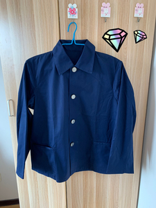 有机玻璃扣上衣 老式上衣迪卡 涤卡 蓝迪卡  怀旧经典 复古