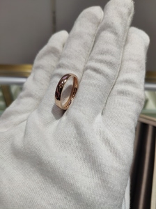 ido玫瑰金钻石男戒