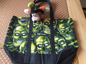 supreme 18ss 夜光骷髅托特包 全新正品支持鉴定