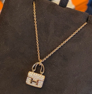 爱马仕constance满钻项链