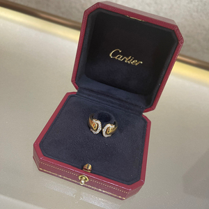 卡地亚 天使之吻双c 18k金戒指 #52
