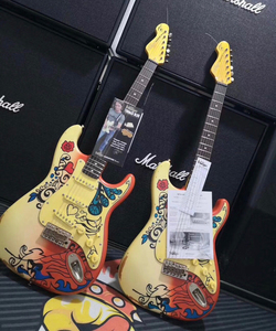 英特吉vintage电吉他 花童 v5 v6做旧电吉他 签名