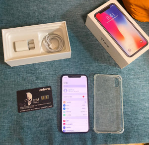 苹果x美版iphonex64g黑色三网黑解卡贴机移动联通电信