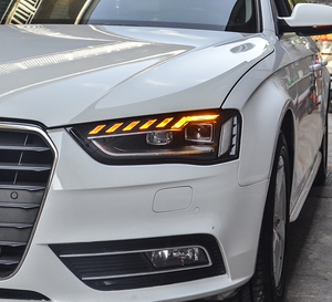 13-16款奥迪a4l大灯总成改装新款日行灯流水转向大灯