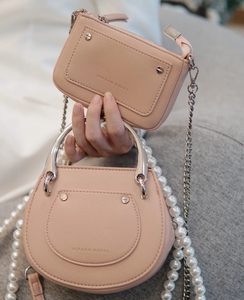 小mk小猪包 子母包 斜挎包 粉色 珍珠 链条