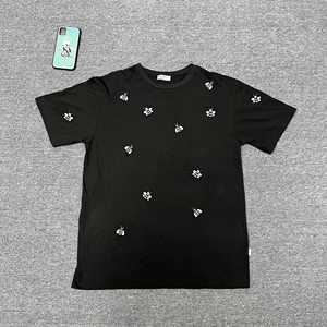 dior kaws 黑色满印小蜜蜂短袖 t恤 s码 成色很新