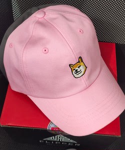 全新带包装礼盒韩国flipper正品柴犬刺绣文艺棒球帽 此品