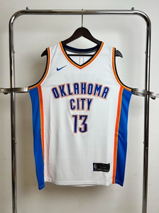 雷霆13号保罗乔治复古刺绣球衣