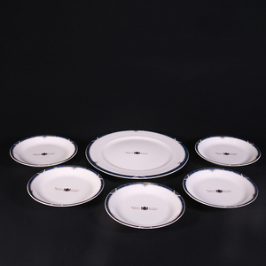 【日本回流瓷器】momoyama出口白瓷圆盘6件套收藏摆件qsk002