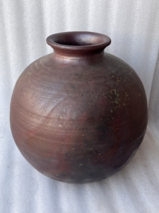 日本六大古窑之一丹波立杭烧名家花器 柴烧烧大花瓶,罐子  坛