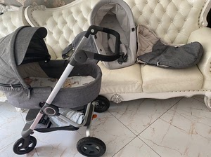 stokke scoot婴儿车,平时只用了睡篮,用了两个多月