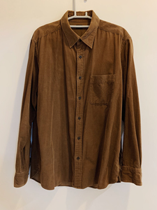 优衣库褐色衬衫 复古衬衫