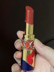 ysl圣罗兰红唇啵普限定款口红 圆管114 碎钻枣红(带细闪