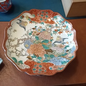 九谷烧名家美山作时代皿,20.5×3.5,单价350,全套5