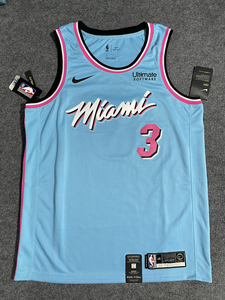 nike耐克nba 韦德热火队球衣l码48码 城市版南海岸蓝