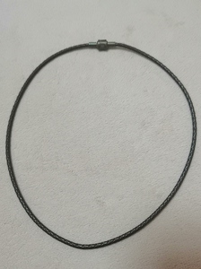 周生生项链绳正品粗款绳,皮绳吊坠编织绳颈绳男女锁骨链