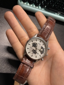 卡西欧皮带石英表   4358 bem501 橙色自观,电池