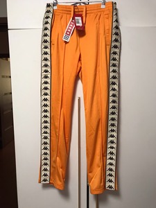 全新有吊牌，Kappa卡帕运动裤裤子，大串标，橘黄色。大码L