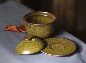 一方龙窑鹰嘴盖碗 一体式通天龙窑柴烧建盏 精品茶末