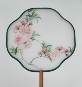 diy没骨国画纯手绘古风团扇 很适合汉服佩戴和赠送 售出不