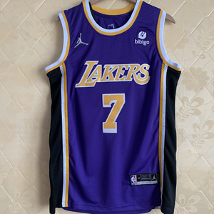 22赛季75周年湖人队7号安东尼紫色城市版篮球服刺绣球衣