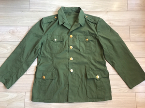 八七式正品女士的确良老式西装领铜扣夏常服军装上衣影视道具怀旧