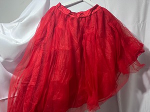Annakiki红色纱裙 短裙 S码