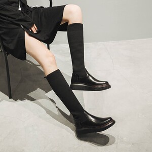 中筒骑士靴,仅试穿,全新,37码,筒围有弹性,光腿套裤子袜子