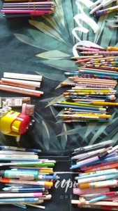 得力晨光马克笔画画文具孩子学习用具文具盒，水笔，彩铅，油画笔