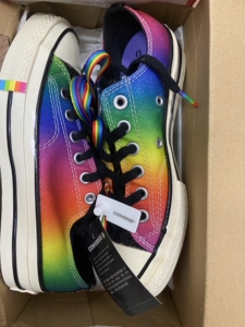 全新匡威1970s彩虹亮片低帮帆布鞋 37码