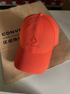 福利特价converse匡威橙红色星箭刺绣棒球帽均码8479