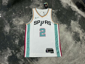 nike/耐克马刺队2号莱昂纳德复古城市版球衣背心篮球服背心_阿里巴巴