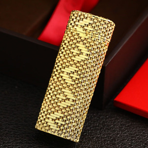 3折即刻拍98新cartier卡地亚充气体打火机纯银编织长款圆柱收藏