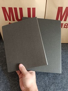 muji无印良品，再生纸文件夹，深灰色，A5，20孔，32一