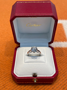 卡地亚钻戒2.5克拉vvs1级别 h色