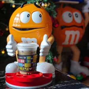 m豆人摆件 mm豆摆件 m豆 小豆人 小豆人摆件 橙色m